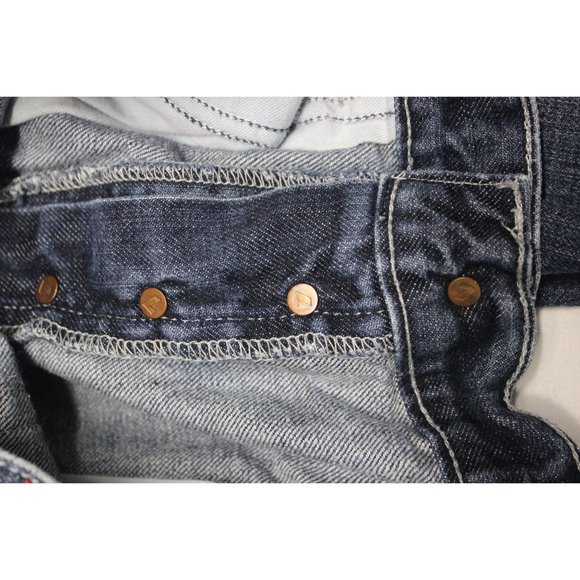 7 For All Mankind men's A-Pocket wide straight leg button‎ fly jeans 33 x 28 - Picture 11 of 13